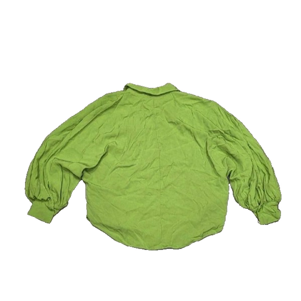 Zara Green Women's Button Down Collared Shirt Top Blouse Green Boho L A004991 - Picture 11 of 12